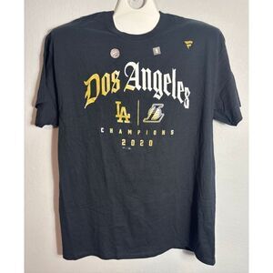 Los Angeles 2020 Men's LA Dodgers Lakers Dos Angeles Championship Shirt XL